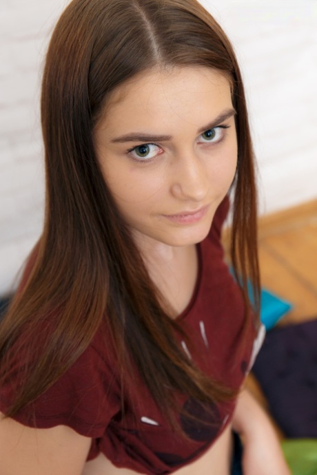 Young adult first timer Sanija uncovers her big breasts before pulling down her panties