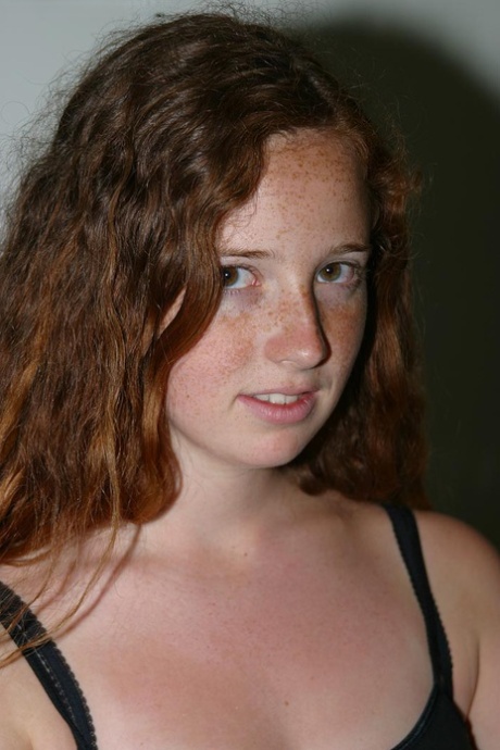 Redhead with freckles and big breasts parts her natural femininity after getting natural