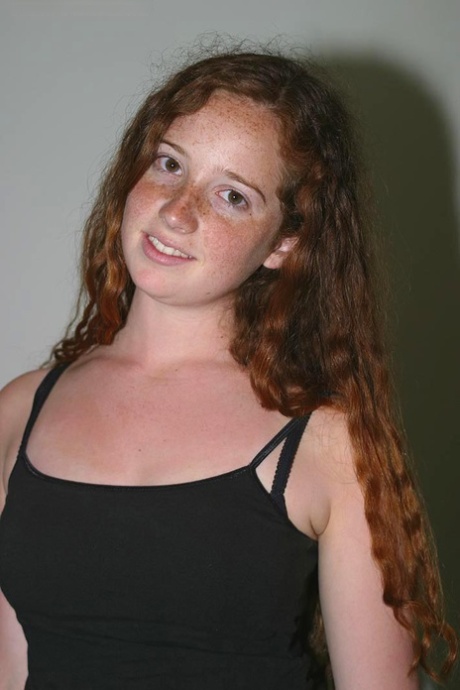 Redhead with freckles and big breasts parts her natural femininity after getting natural