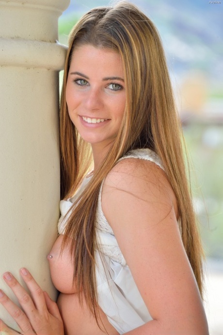 Sweet young adult girl flashes numerous no panty upskirts in public places