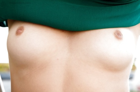 Hairy blonde authentic Jessi spreading her attractive femininity outdoors