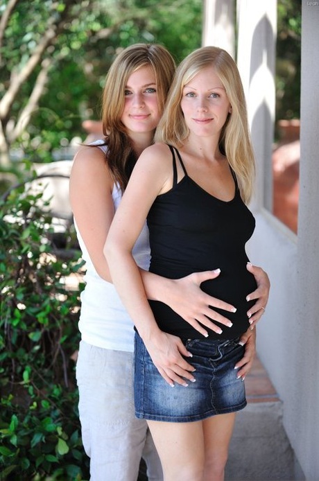 Horny pregnant babe Leah tries out masturbation to climax with a monster dildo