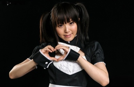 Cute Japanese maid is forced into having her pretty face fucked