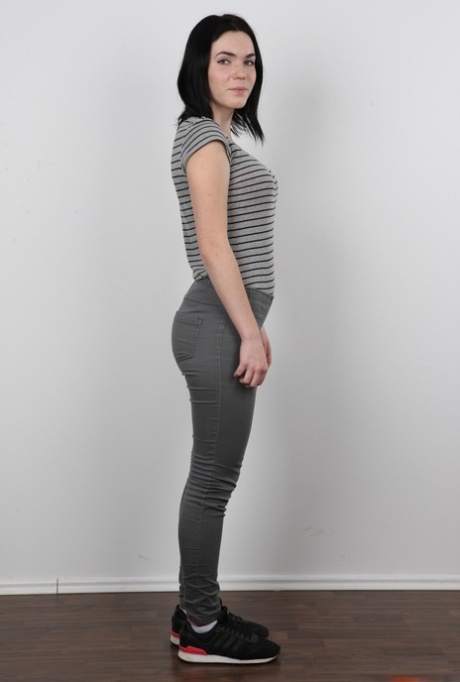 Authentic Petra has perky breasts and huge nipples photographed for a casting call