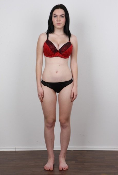 Authentic Petra has perky breasts and huge nipples photographed for a casting call