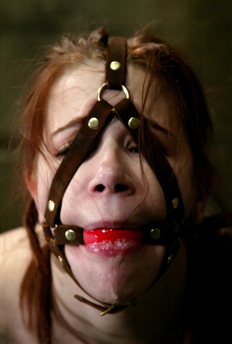 Kinky brunette with big breasts Sarah Blake gets whipped on a chair