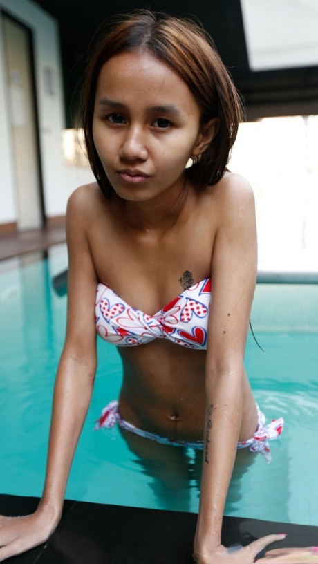 Sweet authentic Asian babe Puy B undresses and gets dicked hard in POV