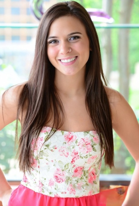 Authentic model Kaley Kade pleasures her young adult femininity with Hitachi vibrator