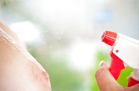 Young adult cutie Aletta with pretty panties and curves peaking out from under shorts