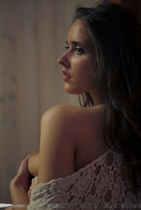 When horny Emily J can't sleep, she masturbates her trimmed natural femininity solo