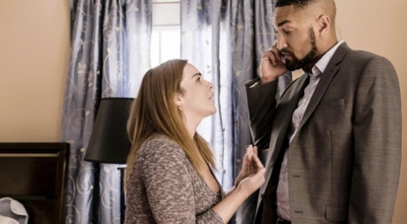 Big titted young adult Natasha Nice gets curves fucked by her black stepbrother