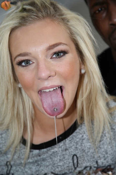 Cute blonde young adult Tiffany Watson fucks a BBC while her sissy of a bf watches on