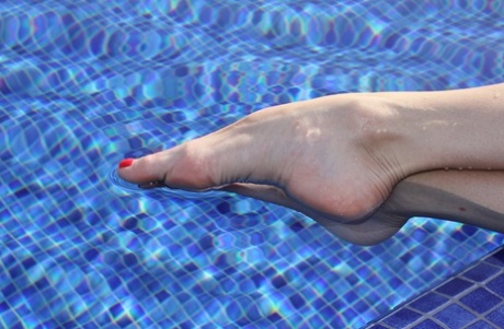 Four pairs of gorgeous adult content goddess feet in heels with attractive toe licking