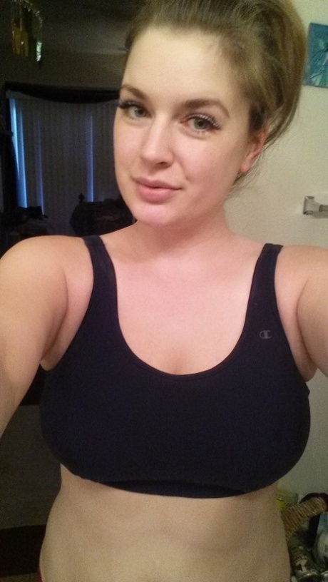 Big titted authentic takes artistic and semi-nude selfies around her house