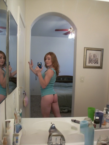 Slutty authentic ginger Lucy Fire getting her meaty femininity finger fucked