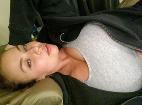 Alluring Canadian Ava Nicks teasing with her big breasts and round curves in the shower