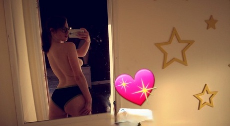 Solo girl Gemma Minx takes selfies in various states of undress