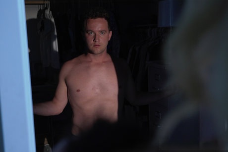 Hot wife Nicolette Shea teases with her big tits before fucking a tied up guy