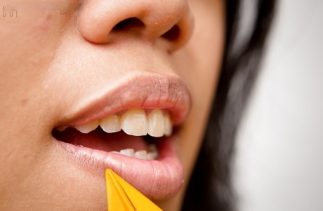 Young Asian authentic Thea stripping and spreading her wet femininity