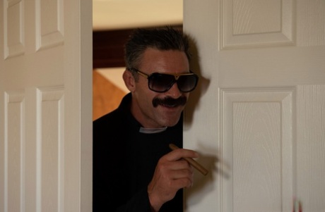 Busty young adult has her femininity pumped up before intimacy with an older man