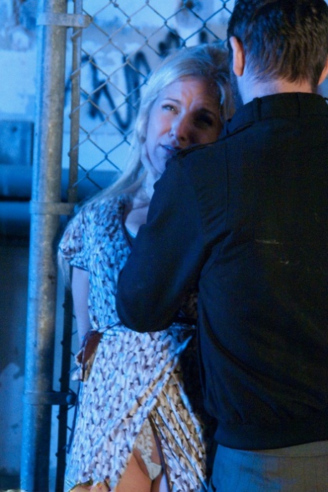 Blonde chick Dia Zerva pleasures a man that is blackmailing her cheating curves